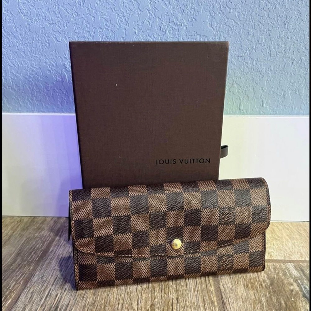 Emilie Long Wallet - Damier Ebene (2014)
